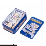 YH Poker Double 12 Color Dot Dominoes with tin Box  B07KYD7V14